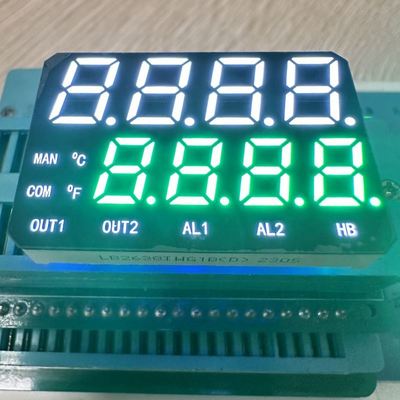 Goede prijs. High Brightness White /Pure Green Dual Line 7 Segment LED Display Common Anode for Temperature Indicator online