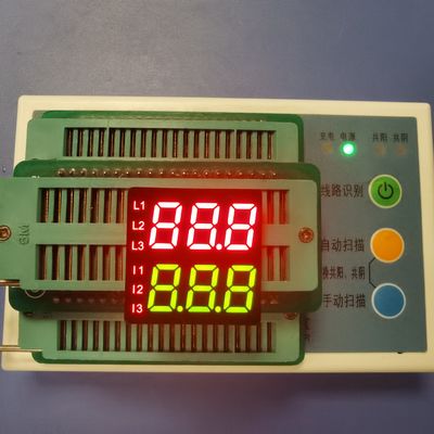 Goede prijs. Dubbele Rij 8.6mm Hoogte 7 Segment LEIDENE Vertoning Twee Kleur 3 Cijfer online