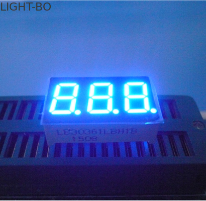 0,36 Duim Numerieke LEIDENE Vertoning, Blauw 3 dight 7 Segment Geleide Vertoning 80mcd - 100mcd