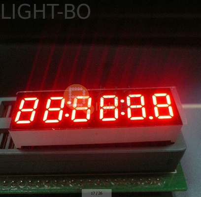 6 cijfers groot LED-klokscherm met golflengte 515-525 nm en elektriciteitsbron