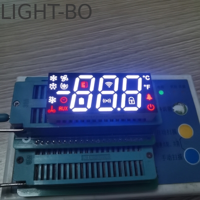 Multicolor 3-cijferig 7-segment LED-display Gemeenschappelijke katode voor koelkastcontroller