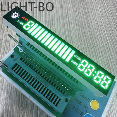 Ultra heldergroen/rood gemeenschappelijke anode Custom 7 segment LED display voor keuken kap