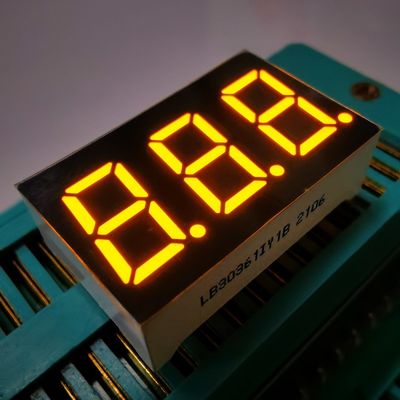 Gewone anode superhelder Amber 7 segment 3 cijfer 9,2 mm LED-display voor paneelmeter