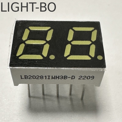 2 cijfers 7 mm 7 segment LED-scherm Super helder wit gemeenschappelijke anode voor huishoudelijke apparaten