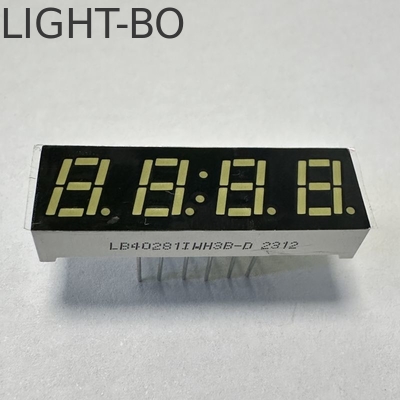 LED-scherm 7 mm Ulrta helder wit 4 cijfers 7 segment gemeenschappelijke katode voor multimeterpaneel
