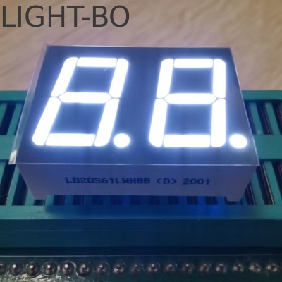 Gemene anode 7-segment LED-display met twee cijfers 14,2 mm witte kleur