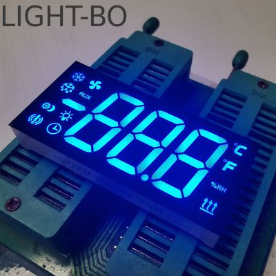 Custom Ultra Blue 3-cijferig 7-segment LED-display Gemeenschappelijke kathode voor koelkastcontroller