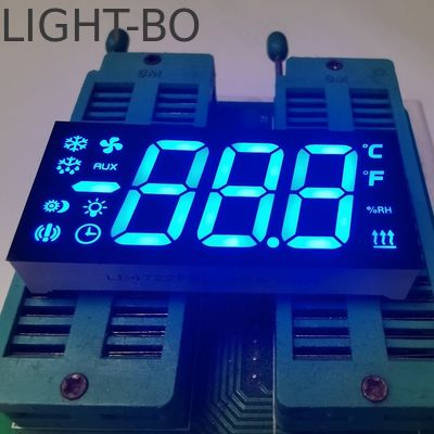 Custom 3 Digit 7 Segment LED Display Ultra Blauw Gewone anode voor koelkastcontroller