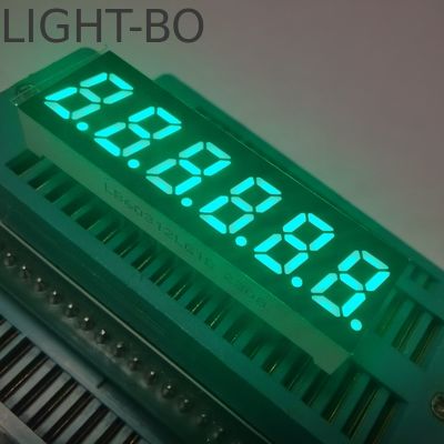 Kleine grootte 6 cijfers 7 segmenten LED-scherm Gemene anode Groen voor frequentiekonverter