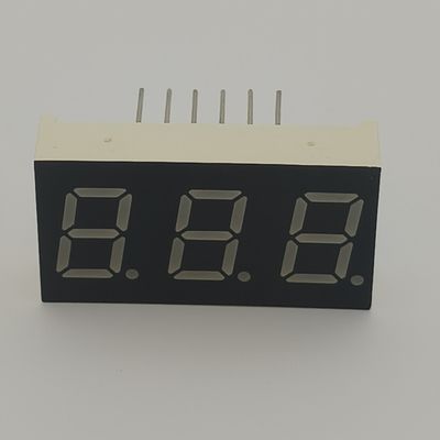 Drie-cijferig 0,4 inch 7 segment LED-scherm Gele gemeenschappelijke anode