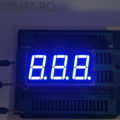 Ultra helderblauw 7 segment led display 3 cijfers gemeenschappelijke kathode