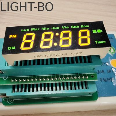 Geel/groen LED-scherm met 4 cijfers en 7 segmenten voor de bediening van de timer