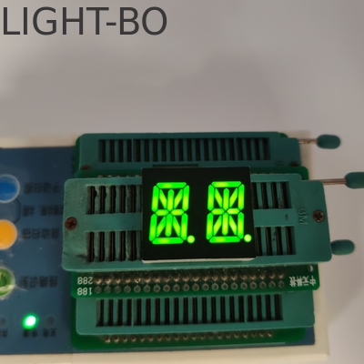 Puur Groen Zwart Gezicht Alfanumeriek LED Display 2 Cijfer 13.8mm 14 Segment