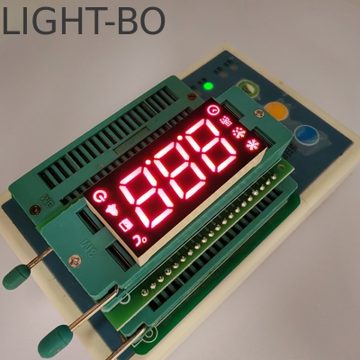 Rood 3-cijferig gemeenschappelijk kathodescherm met 7 segmenten LED-display voor koelkasten
