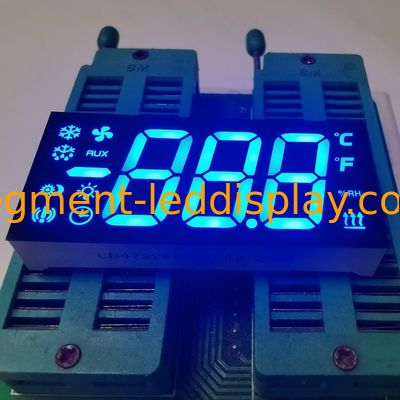 Ultra Helder Blauwe Drie Cijferige 7-Segment LED Display Gemeenschappelijke Kathode voor Koelkastcontroller