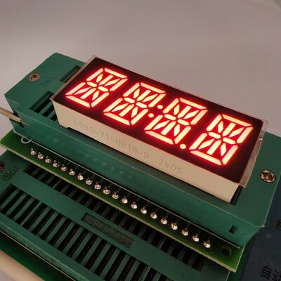 4-cijferig alfanumeriek LED-display met 14 segmenten, ultrahelder rood, voor taxameter-/meettoepassingen