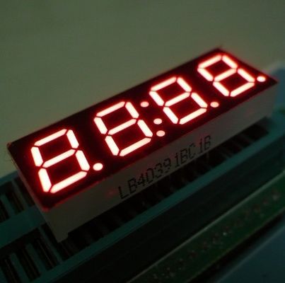 0,8 Duim 4 Cijfer van de Zeven Segment LEIDENE Hoge Lichtgevende de Intensiteits Stabiele Prestaties Klokvertoning