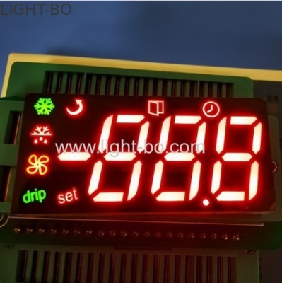 Op maat gemaakte meerkleurige driecijferige 7-segment LED-displaymodule voor koelkastbediening