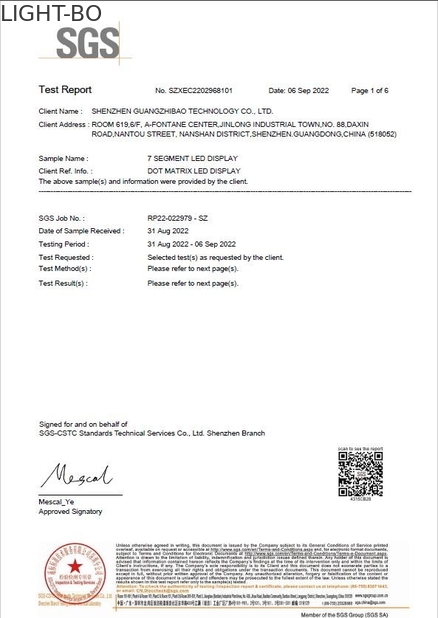 China Shenzhen Guangzhibao Technology Co., Ltd. Certificaten