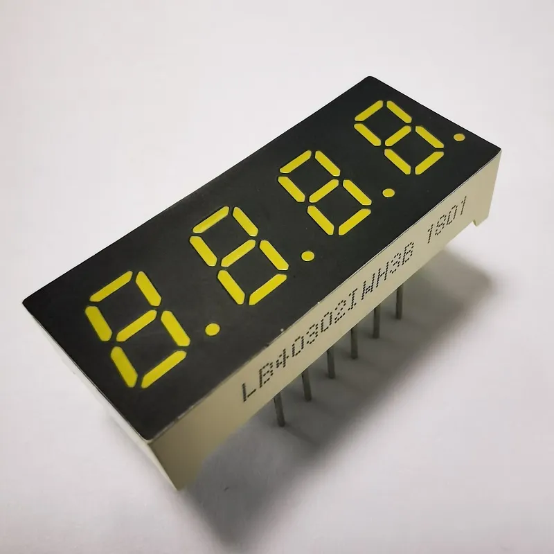 Wit 7,62 mm 4Digit 7 Segment LED Display Gemeenschappelijke anode voor temperatuurindicator 0