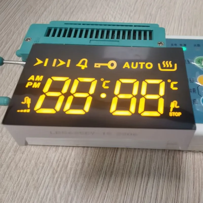 LED-scherm 7 segment Ultra Bright Amber 4 cijfers Gewone anode voor 4 toetsen Touch Ingebouwde oven 0