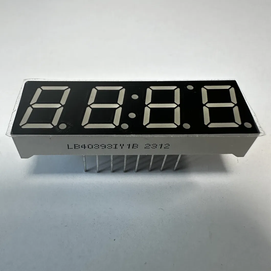 0.39"Gele 7 segmenten LED-display gemeenschappelijke anode voor temperatuurvochtigheidsindicator 0