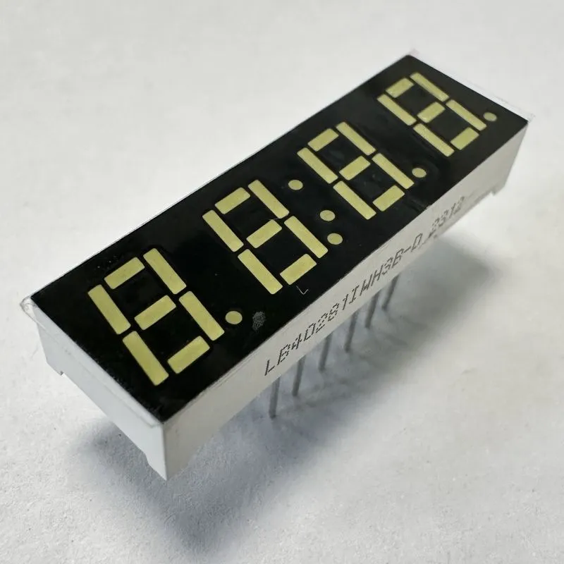 Witte LED-scherm 7 mm 4 cijfers 7 segment gemeenschappelijke anode voor multimeterpaneel 0