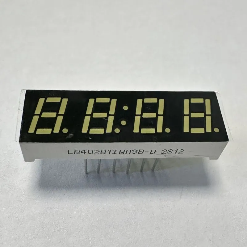 Witte LED-scherm 7 mm 4 cijfers 7 segment gemeenschappelijke anode voor multimeterpaneel 1