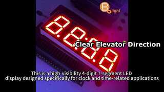 High-Visibility Ultra Red 4-digit LED Clock Display Unit