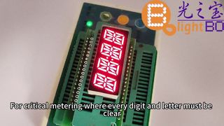 4-cijferig alfanumeriek LED-display met 14 segmenten, ultrahelder rood, voor taxameter-/meettoepassingen